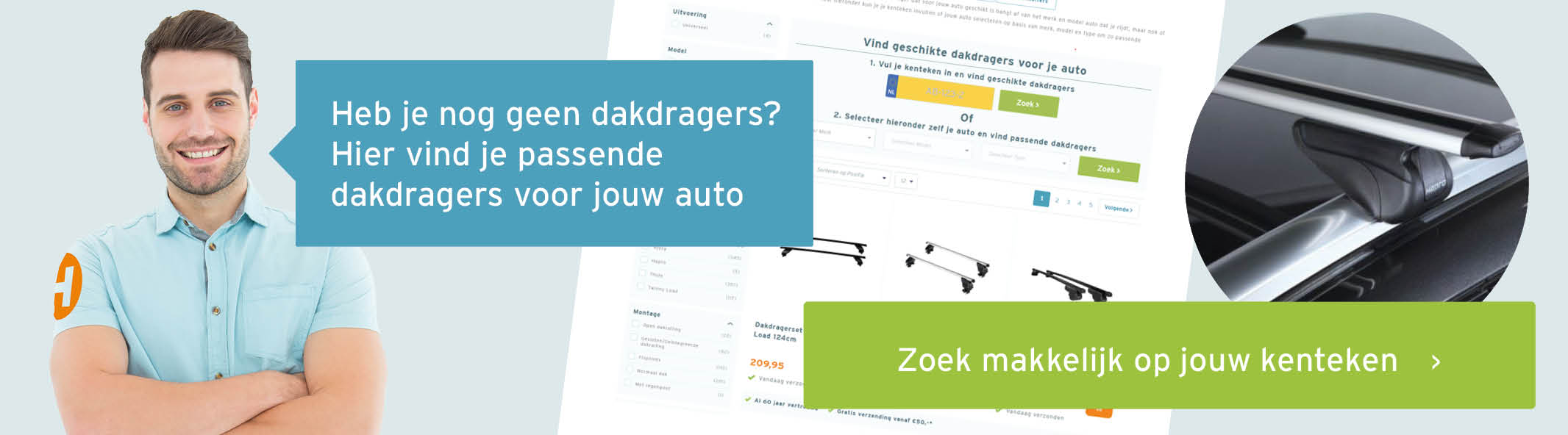 Zoek de geschikte dakdragers voor jouw auto op kenteken