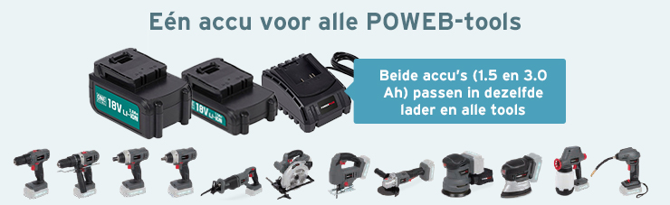 Een accu voor alle powerplus tools