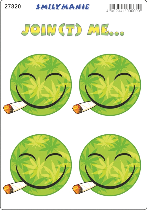 Smiley Joint Me Sticker huismerk kopen in de aanbieding