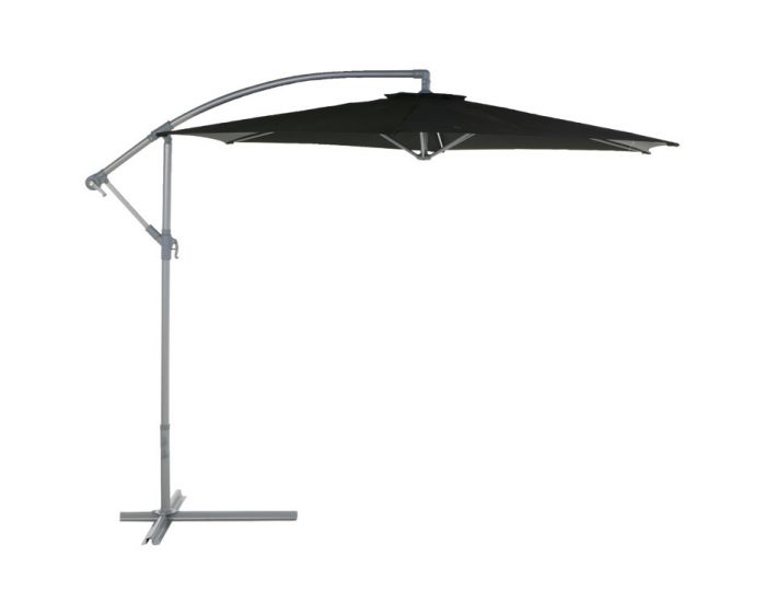 Waterig schrijven Gepolijst Zwevend parasol vrijhangend Ø300cm - Zwart