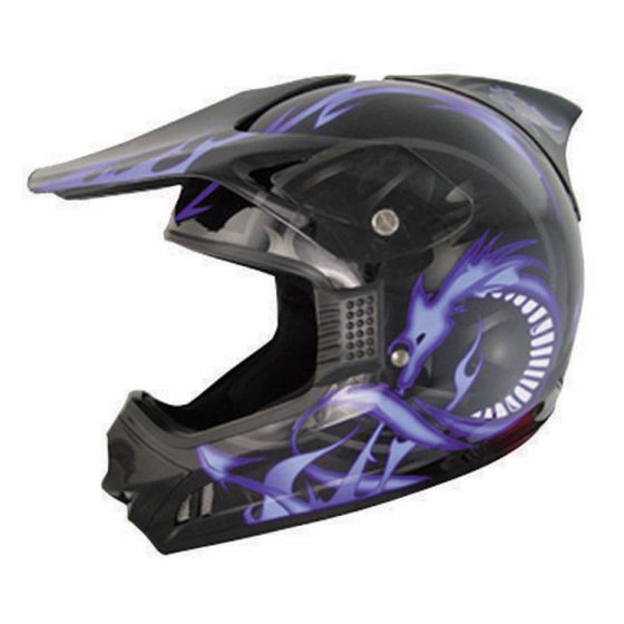 Crosshelm blauw zwart - Maat XL