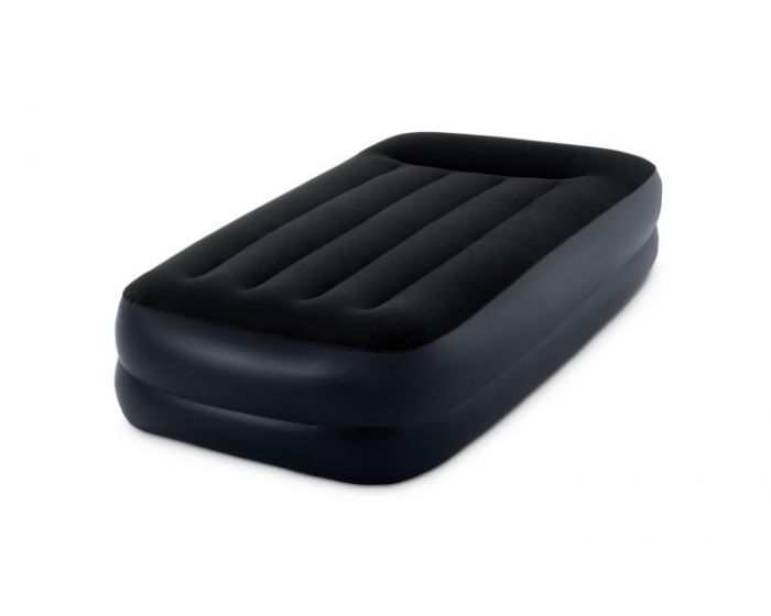 Vertrappen Spelen met smog Intex Pillow Rest Raised Twin 1 persoons luchtbed