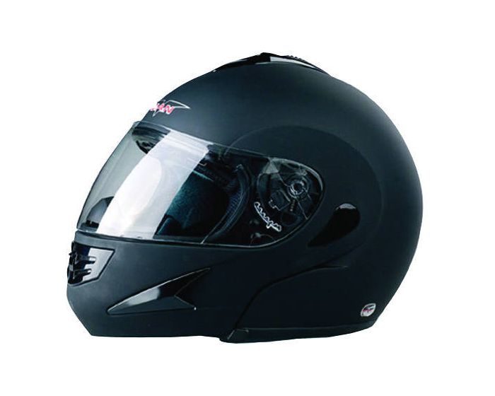 Flip up helm mat zwart met zonnebril XL (61/62 cm)