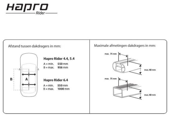 Naar Kameraad tekort Hapro Rider 4.4 Antraciet kopen dakkoffer online kopen