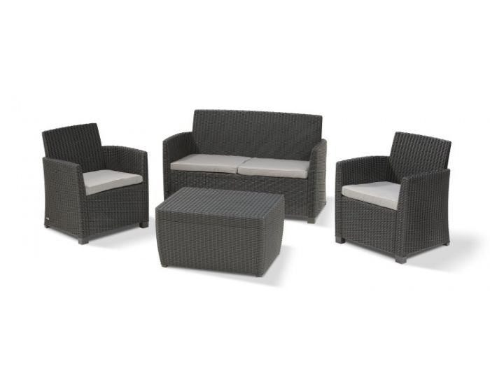 span kool persoonlijkheid Keter Mia Wicker Loungeset - 4-Persoons | Heuts.nl