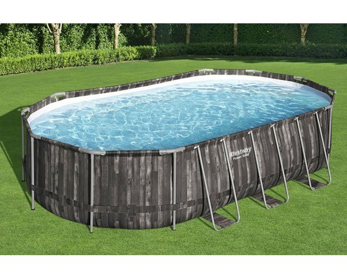 Bestway Power Steel 610 x 366 x 122 woodlook zwembad