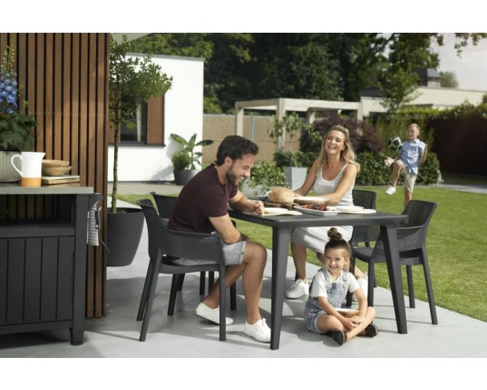 Keter Bali Gartenstuhl für drinnen und draußen, mit Armlehnen, ideal