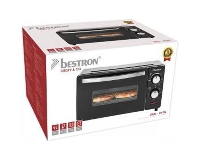 Beg maniac Beschrijving Bestron mini oven zwart 9 liter | Mini oven kopen bij Heuts