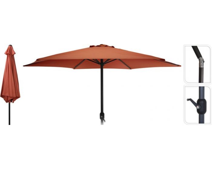 Stokparasol Ø270cm terra | Heuts.nl