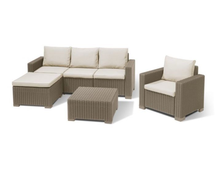 Allibert Moorea loungeset cappuccino 4-persoons |