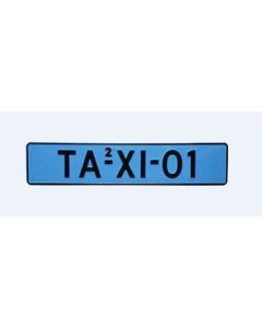 Taxikentekenplaat Blauw - langwerpig