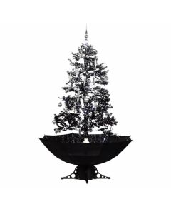 Sneeuwende Kerstboom Zwart - 170 cm