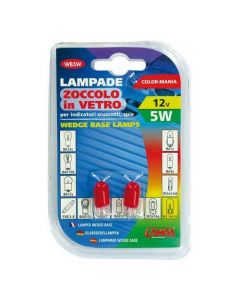 Verlichting T10 lamp 12V 5W rood