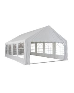 Partytent met zijwanden 5x8m PVC 400 gr/m2 semi professioneel - wit