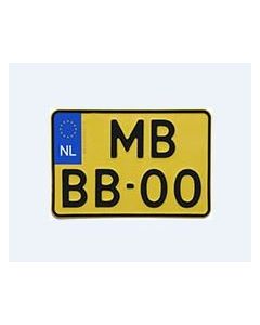Motorkentekenplaat NL EU Geel - rechthoekig