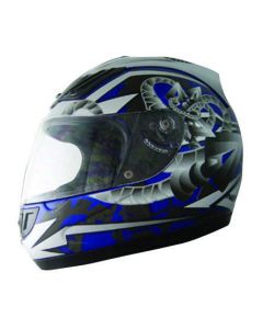 Integraalhelm blauw / zilver M (57/58 cm)