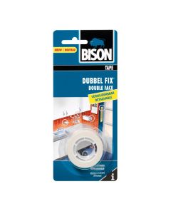 Bison Dubbel Fix wit 1.5m x 19mm