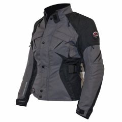 Motorjas Passion dames grijs/zwart XS
