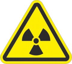 Radioactieve straling sticker