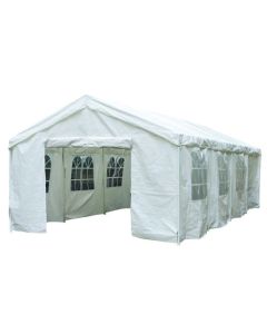 Partytent met zijwanden 4x8m PE 160 gr/m2 - wit