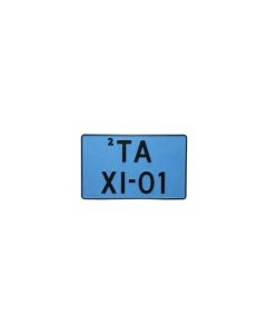 Taxikentekenplaat de Luxe Blauw - rechthoekig