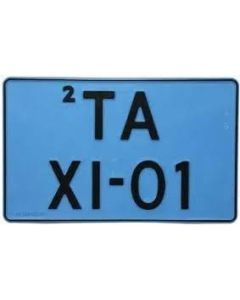 Taxikentekenplaat Blauw - rechthoekig
