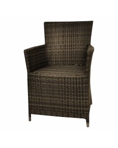 Tuinstoel wicker "Samos" bruin