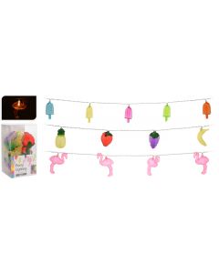 Feestverlichting Flamingo/ijs/fruit