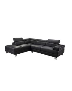 Hoekbank Portland zwart - links