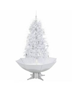 Sneeuwende Kerstboom Wit/Zilver - 170 cm