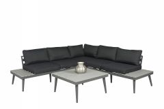 Heuts Hoekset "Sidney" Loungeset Aluminium - Grijs - Pure Garden & Living aanbieding Heuts Hoekset "Sidney" Loungeset Aluminium - Grijs - Pure Garden & Living aanbieding