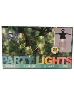 PartyLight LED feestverlichting - 20 lampjes - 12,5 m lang - Wit licht