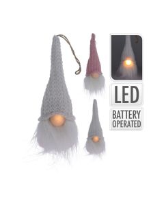 Pluche Gnome met LED neus