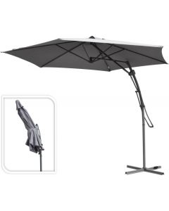 Hangparasol Belize Push Up Lichtgrijs Ø380 cm