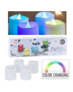 LED kaarsjes colorchanging 4 stuks