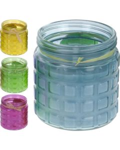 Citronella kaars in glazen pot
