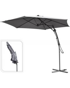 Hangparasol Belize Push Up Lichtgrijs Ø300 cm