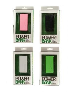 Power Bank 3600 mAh - 4 Kleuren