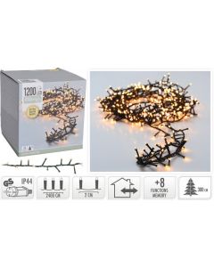 Kerstboomverlichting 1200 LED extra warm wit - 24 meter