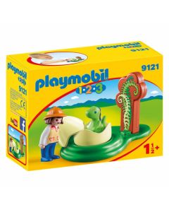 Playmobil - 1.2.3 onderzoeker met babydino