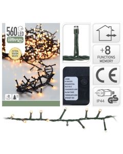 Clusterverlichting 560 LED extra warm wit - 11 meter