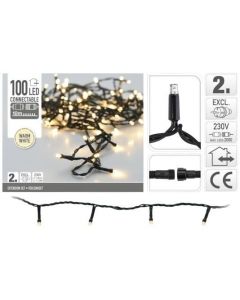 Kerstverlichting uitbreiding 100LED warm wit