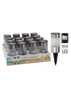 Solarlamp RVS 6 cm cilinder per stuk