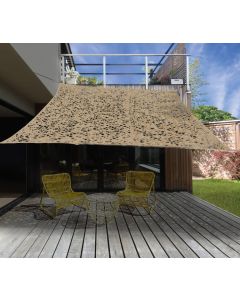 Schaduwdoek Vierkant Zandkleur Camouflage 3x3m