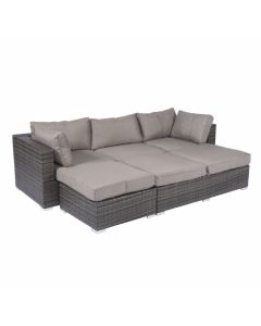 Loungeset & lounge eiland wicker grijs