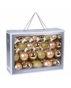 Kerstballen set 52 stuks Goud