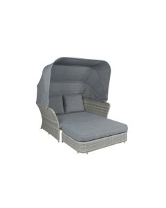 Lounge bed met dak "Bellini" - Grijs - Pure Garden & Living