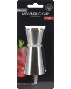 Maatbeker 50 ml / 25 ml RVS