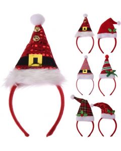 Diadeem met kerstmuts 26cm