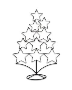Metalen zwarte kerstboom 60 cm